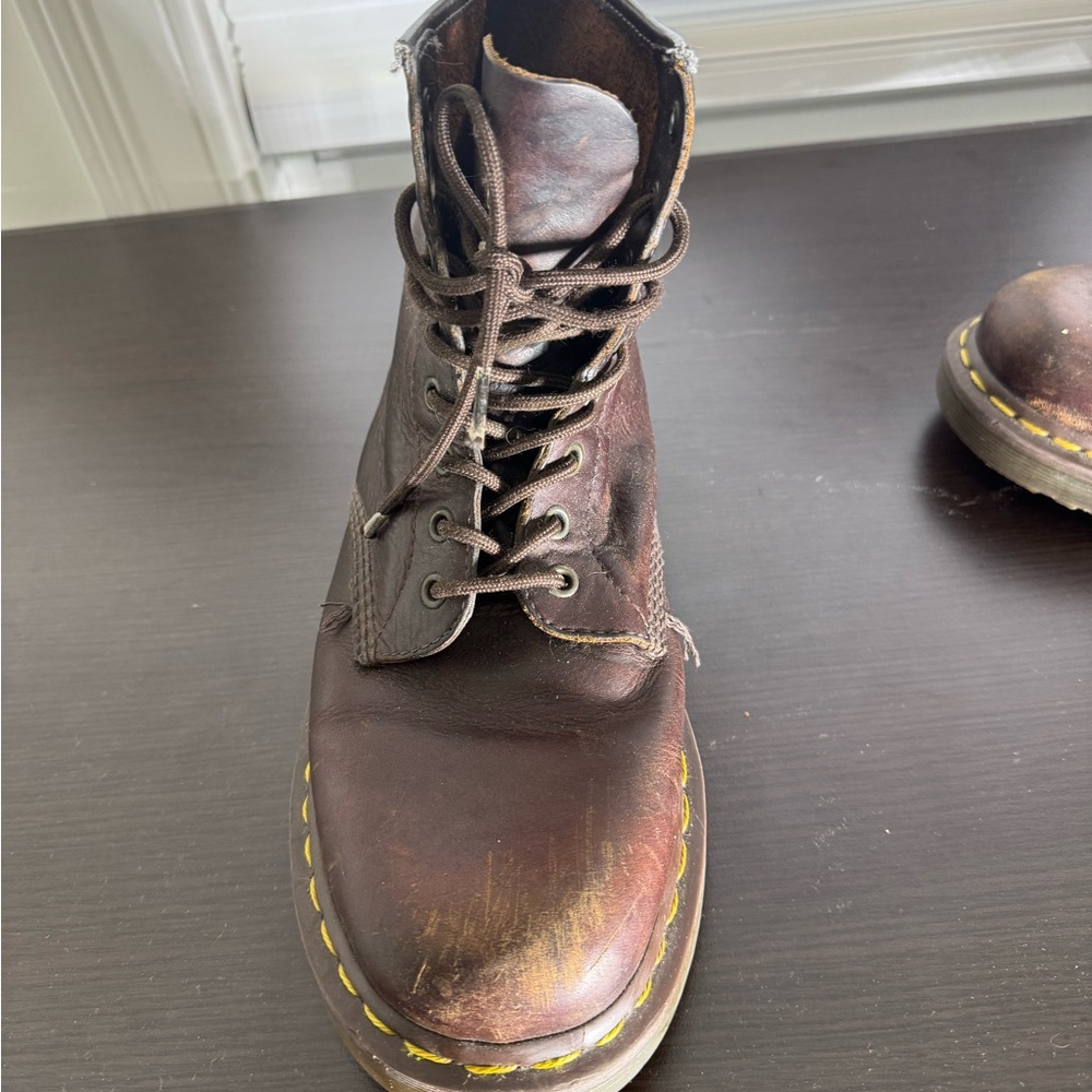 Dr. Martens 1460 Brown Leather Boots - Picture 4 of 9
